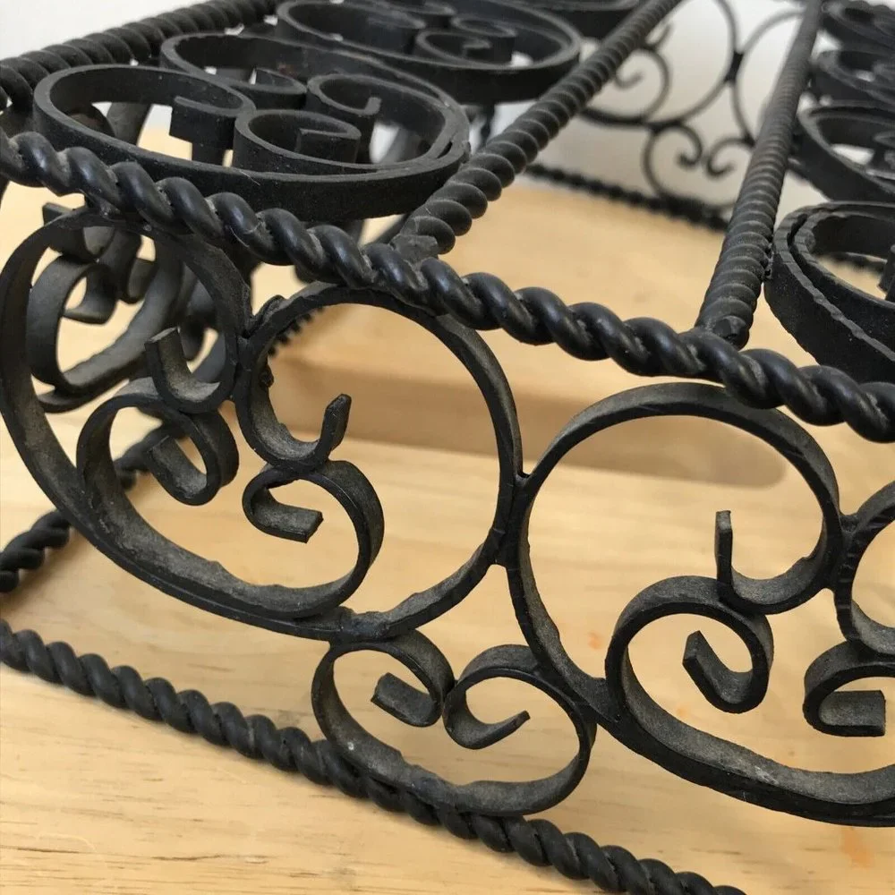 Cast Iron Ornate Rustic Primitive Tissue Box Napkin Holder Cover Farmhouse Decor - Picture 10 of 11